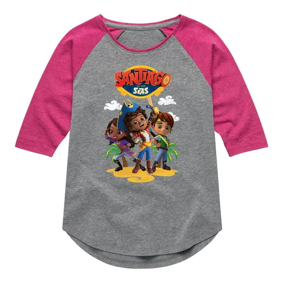 Santiago of The Sea - Toddler And Youth Girls Raglan Graphic T-Shirt