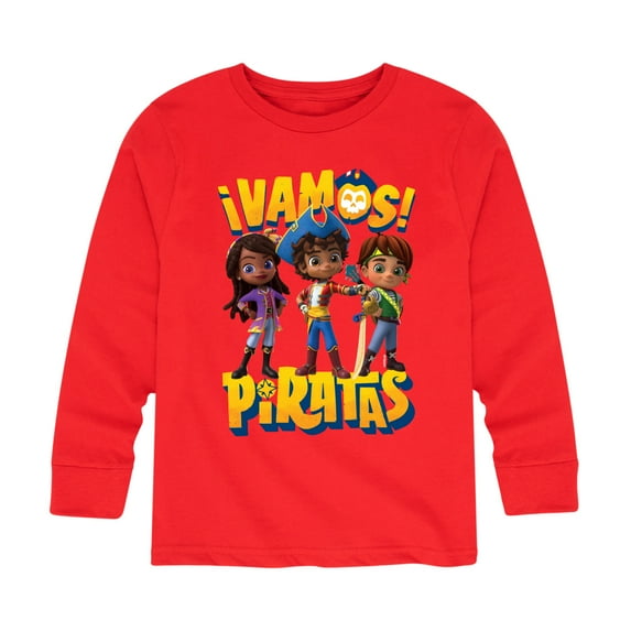 Santiago of The Sea - Vamos Piratas - Toddler And Youth Long Sleeve Graphic T-Shirt
