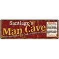 thumbnail image 1 of Santiago's Man Cave Rules Red Metal Sign Gift 8x24 108240004484, 1 of 1