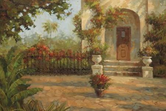 Santiagos Courtyard Canvas Art - Bolo (24 x 36)