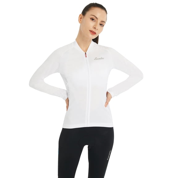 Santic Cycling Jersey Women Long Sleeve Cycling top Ladies Bike Jersey Shirt for Women Breathable