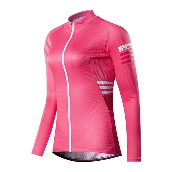 Santic Cycling Jersey Women's Long Sleeve Tops Bike Jersey Bicycle Jacket Olivia