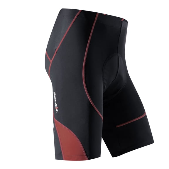 Santic Cycling Shorts Padded for Mens Bicycle Riding Pants Bike Shorts Cycle Tights Reddle S