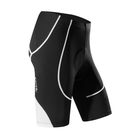 Santic Cycling Shorts Padded for Mens Bicycle Riding Pants Bike Shorts Cycle Tights White 2XL