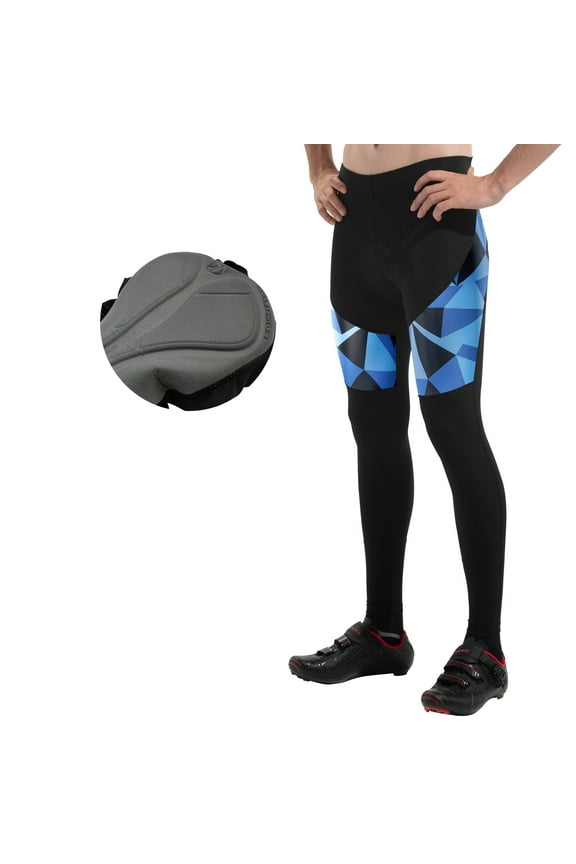 Men's Cycling Pants Padded Road Bicycle Wear MTB Leggings Outdoor Cyclist Riding Bike Pants Blue 2XL