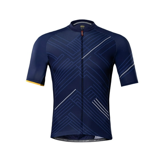 Santic Mens Bike Jersey Short Sleeve Bike Tops for Men Bicycle Jersey Bike Jersey Breathable Navy,M