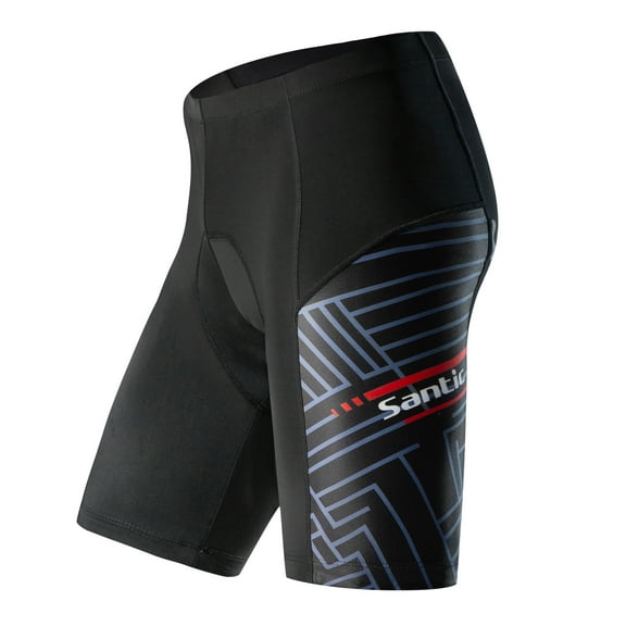 Santic Mens Cycling Shorts Road Bike Shorts Mens Padded Biking Shorts Breathable Black 2XL