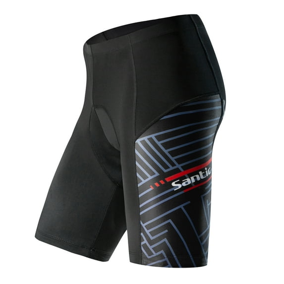 Santic Mens Cycling Shorts Road Bike Shorts Mens Padded Biking Shorts Breathable Black XL