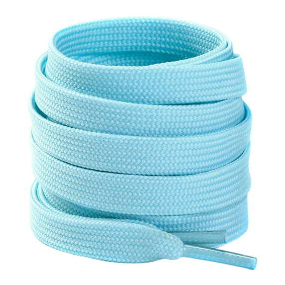 Santimon 2 Pairs Classic Flat Shoelace Replacement Shoe Strings for Sneakers/ Athletic Shoes/ Canvas Shoes/ Boots 55" Power Blue