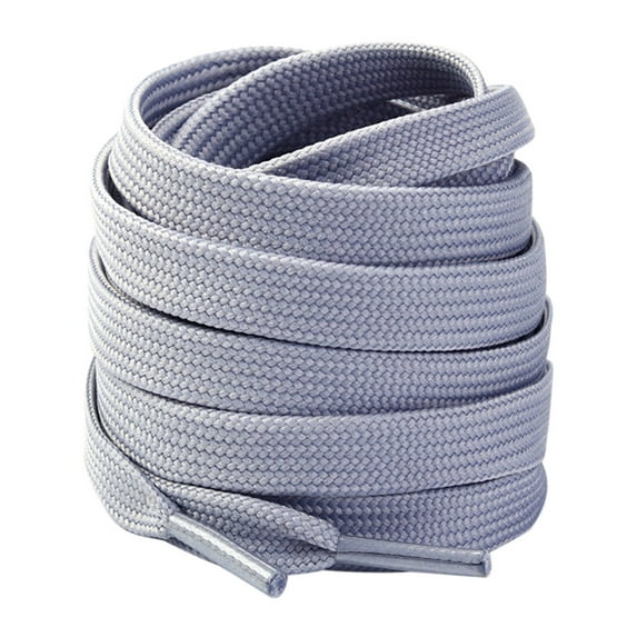 Santimon 2 Pairs Classic Flat Shoelace Replacement Shoe Strings for Sneakers/ Athletic Shoes/ Canvas Shoes/ Boots 63" Blue Grey