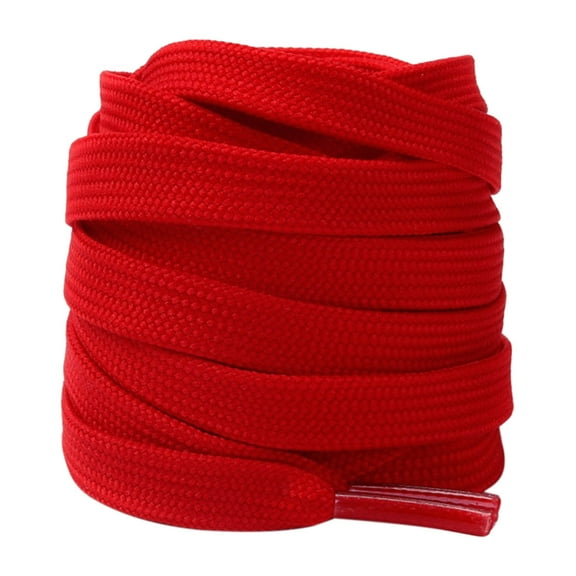 Santimon 2 Pairs Classic Flat Shoelace Replacement Shoe Strings for Sneakers/ Athletic Shoes/ Canvas Shoes/ Boots 63" Red