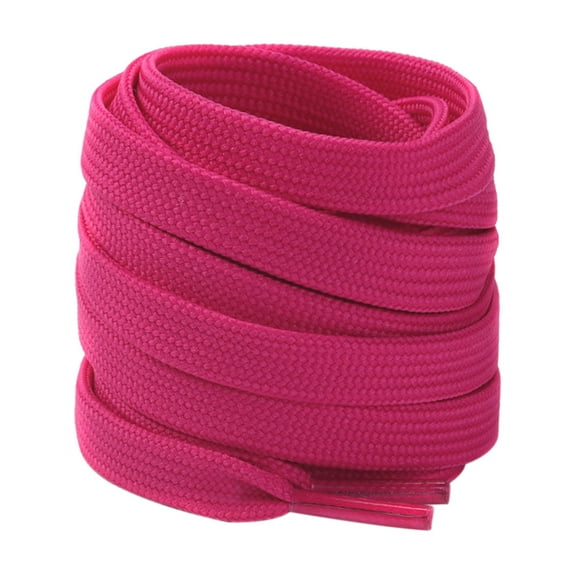 Santimon 2 Pairs Classic Flat Shoelace Replacement Shoe Strings for Sneakers/ Athletic Shoes/ Canvas Shoes/ Boots 63" Rose Red