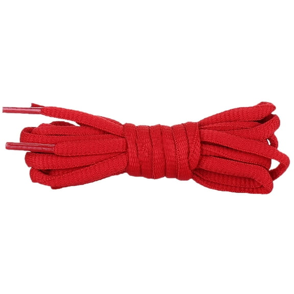 Santimon 2 Pairs Oval Cotton Shoelace for Canvas Sneakers Boots Athletic Shoes 47" Red