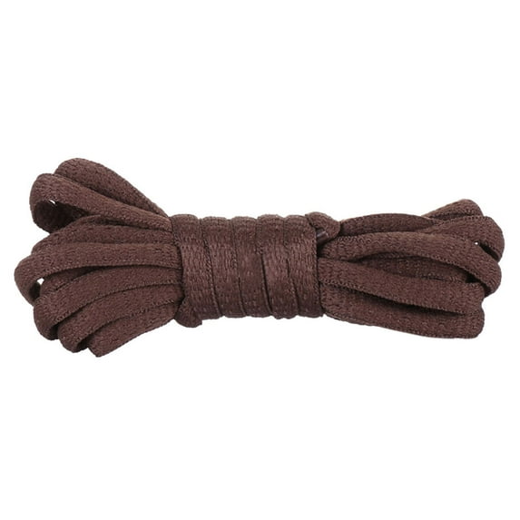 Santimon 2 Pairs Oval Cotton Shoelace for Canvas Sneakers Boots Athletic Shoes 51" Brown