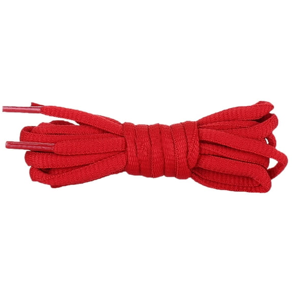 Santimon 2 Pairs Oval Cotton Shoelace for Canvas Sneakers Boots Athletic Shoes 55" Red