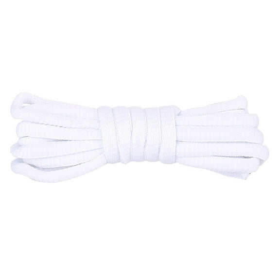 Santimon 2 Pairs Oval Cotton Shoelace for Canvas Sneakers Boots Athletic Shoes 55" White