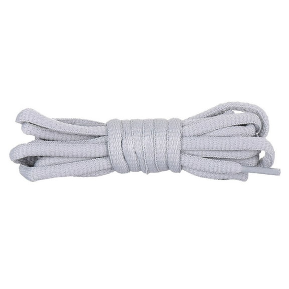 Santimon 2 Pairs Oval Cotton Shoelace for Canvas Sneakers Boots Athletic Shoes 63" Light Grey