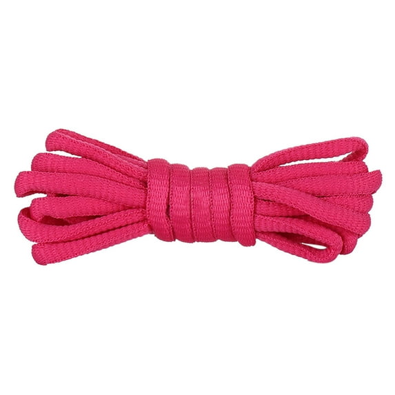 Santimon 2 Pairs Oval Cotton Shoelace for Canvas Sneakers Boots Athletic Shoes 70" Rose Red
