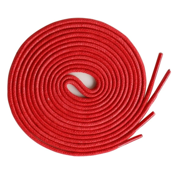 Santimon 2 Pairs Replace Shoe Laces Round Strings for Boots Sneakers Dress Shoes 24" Red