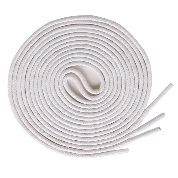 Santimon 2 Pairs Replace Shoe Laces Round Strings for Boots Sneakers Dress Shoes 31" White