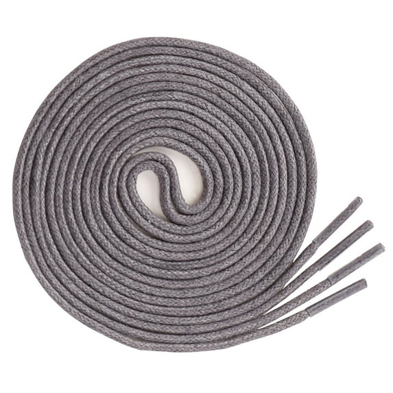 Santimon 2 Pairs Replace Shoe Laces Round Strings for Boots Sneakers Dress Shoes 55" Grey