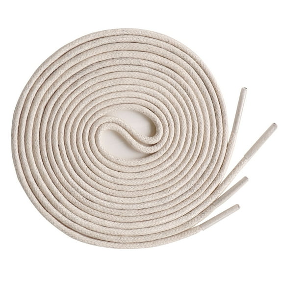 Santimon 2 Pairs Replace Shoe Laces Round Strings for Boots Sneakers Dress Shoes 59" Beige