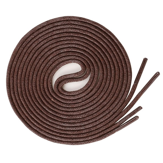 Santimon 2 Pairs Replace Shoe Laces Round Strings for Boots Sneakers Dress Shoes 71" Coffee