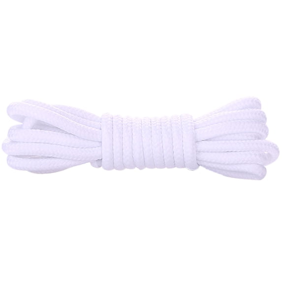 Santimon 2 Pairs Round Boots Laces Classic Durable Shoes Laces for Boots Hiking Boots Work Boots 35" White