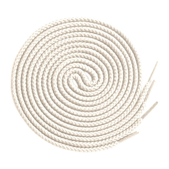 Santimon 2 Pairs Round Cotton Shoelace for Dress Shoes Oxford Shoes Chelsea Boots 31" Beige