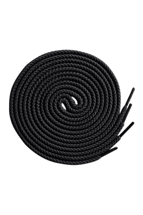 2 Pairs Round Cotton Shoelace for Dress Shoes Oxford Shoes Chelsea Boots 31" Black