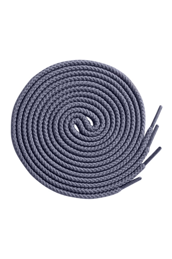 2 Pairs Round Cotton Shoelace for Dress Shoes Oxford Shoes Chelsea Boots 31" Blue Grey