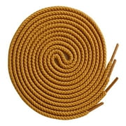 Santimon 2 Pairs Round Cotton Shoelace for Dress Shoes Oxford Shoes Chelsea Boots 39" Yellow