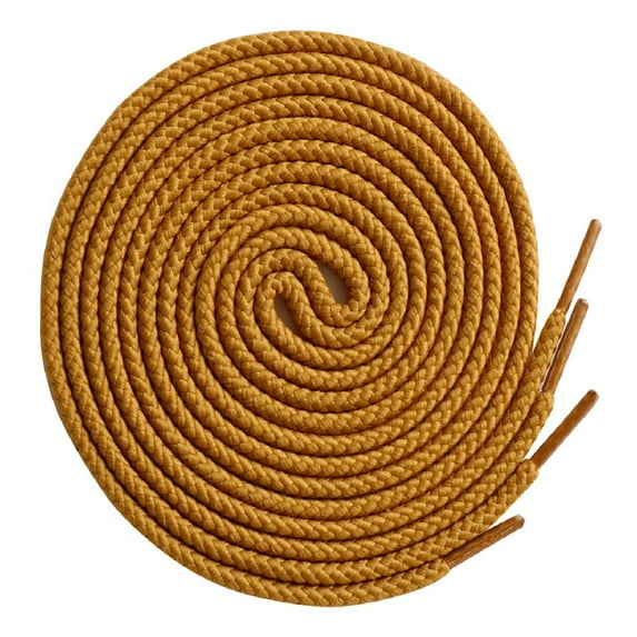 Santimon 2 Pairs Round Cotton Shoelace for Dress Shoes Oxford Shoes Chelsea Boots 39" Yellow