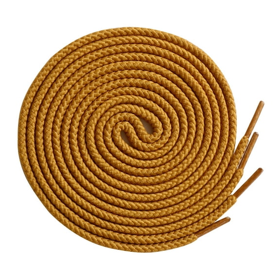 Santimon 2 Pairs Round Cotton Shoelace for Dress Shoes Oxford Shoes Chelsea Boots 63" Yellow
