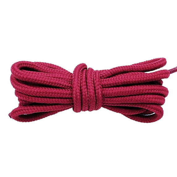 Santimon 2 Pairs Round Shoelace for Boots Running Shoes High Tops Sneakers Casual Shoes 43" Wine Red