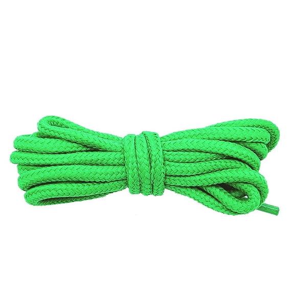 Santimon 2 Pairs Round Shoelace for Boots Running Shoes High Tops Sneakers Casual Shoes 47" Grass Green