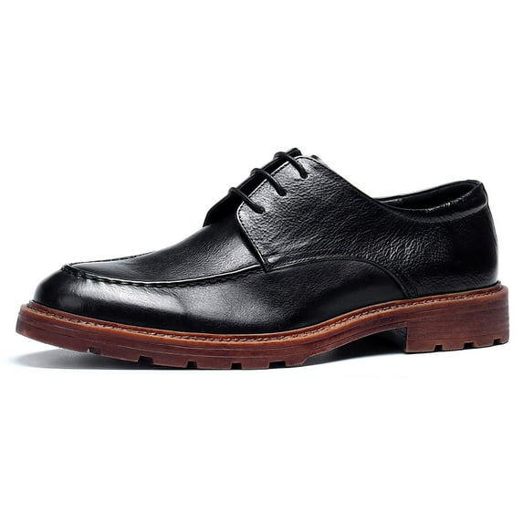Santimon Black Dress Shoes for Men Classic Lace-up Derby Shoes Formal Business Oxford Shoes US 9.5