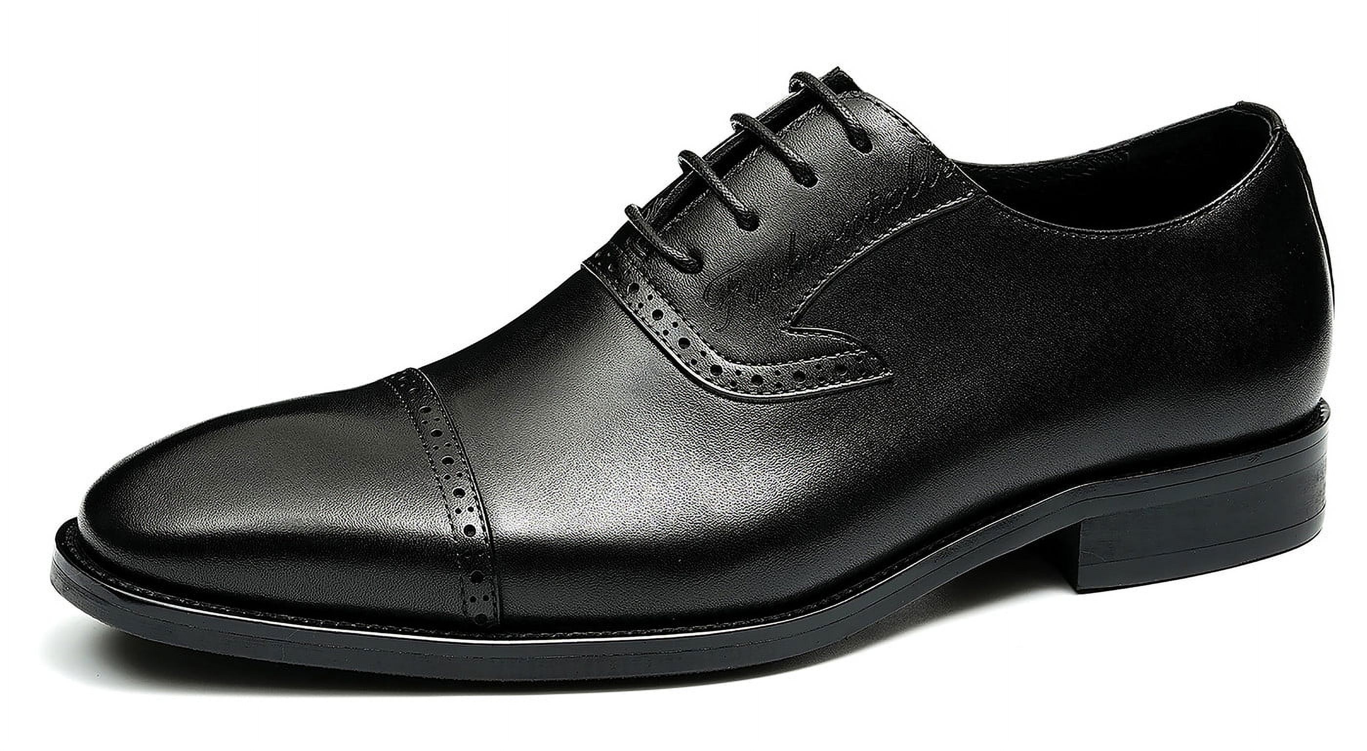 Santimon Black Dress Shoes For Men Classic Lace Up Oxford Shoes Santimon Black Dress Shoes For Men Classic Lace Up Oxford Shoes