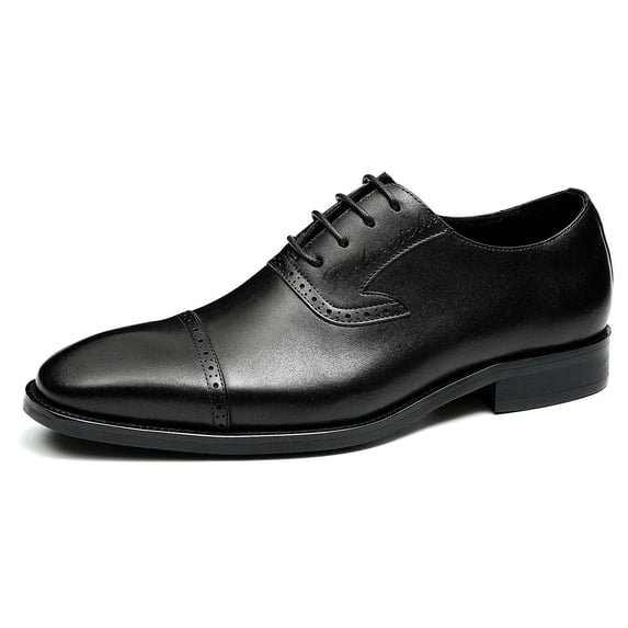 Santimon Black Dress Shoes for Men Classic Lace up Oxford Shoes Business Formal Shoes for Wedding Formal Occasions US 6