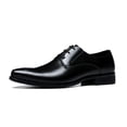 thumbnail image 1 of Santimon Black Dress Shoes for Men Lace-up Casual Shoes Wedding Prom Business Oxford ShoesUS 8.5, 1 of 8