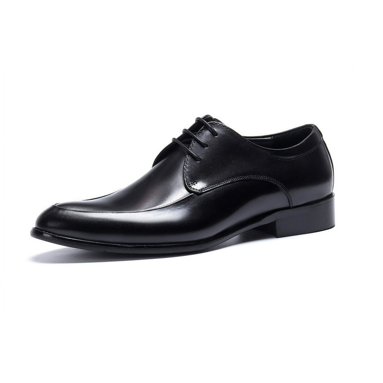 靴 Santoni Black Straight Tip Dress Shoes Santoni - Easy On Black Leather Dress Shoe | Mitchell Stores