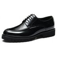 thumbnail image 1 of Santimon Black Dress Shoes for Men Thick Sole Derby Shoes Business Formal Shoes for Wedding Formal Occasions US 10, 1 of 8