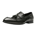 thumbnail image 1 of Santimon Black Tassel Loafers for Men Crocodile Grain Slip on Formal Dress Shoes US 8.5, 1 of 7