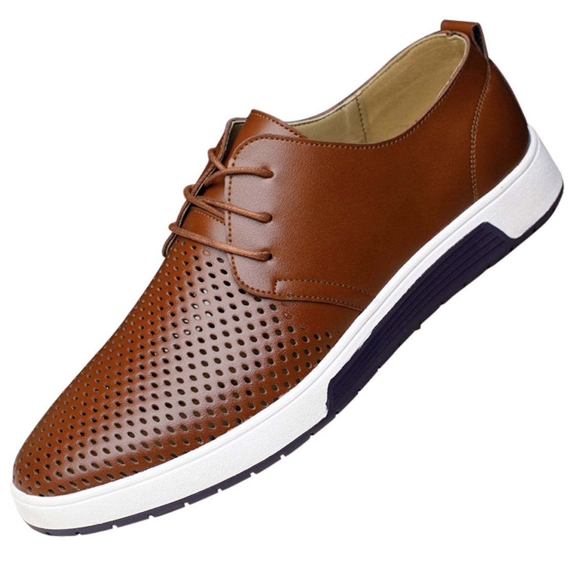 Santimon Genuine Leather Breathable Men's Casual Shoes NonSlip — free download