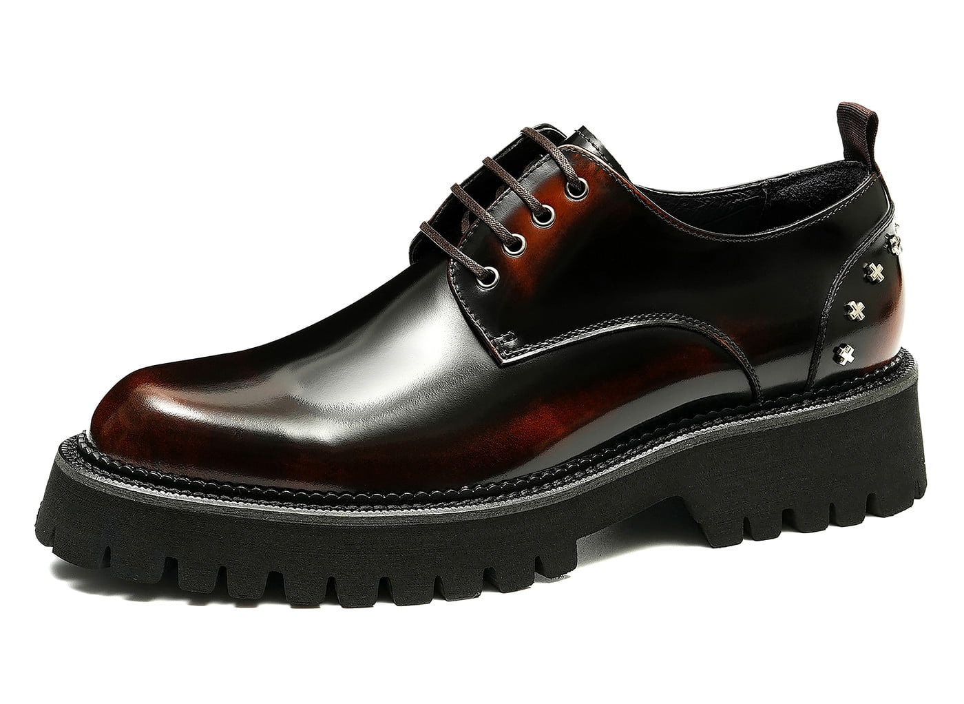 mens black dress shoes with brown sole Santimon for Men Thick Derby Shoes Round Toe Business Formal Shoes for Wedding Party US 6.5 Size For Kids:6y Collection: REACTIVE MAY 24 Johnathan Kayne - 8013 Introducing an easier perspective