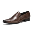 thumbnail image 1 of Santimon Coffee Loafers for Men Unique Comfortable Slip on Dress Shoes US 7, 1 of 8