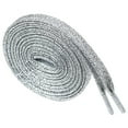 thumbnail image 1 of Santimon Glitter Sequin Shoelace Stylish Flat Shoe Lace For Sneakers/ Board Shoes/ Boots/ Canvas Sneakers 31" Silver, 1 of 8