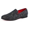 thumbnail image 1 of Santimon Men Dress Shoes Glitter Loafers Slip On Casual Wedding Party Formal Shoes Black 10.5 US, 1 of 8
