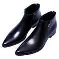thumbnail image 1 of Santimon Men Formal Dress Shoes Genuine Leather Chukka Boots Fashion Ankle Boots Black 6.5 US, 1 of 7