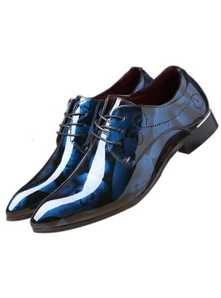 MENS FORMAL SHOES DRESS SMART SHINY PATENT LACE UP OXFORD SHOE SIZES UK  6-12